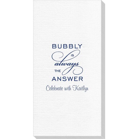 Bubbly is the Answer Deville Guest Towels